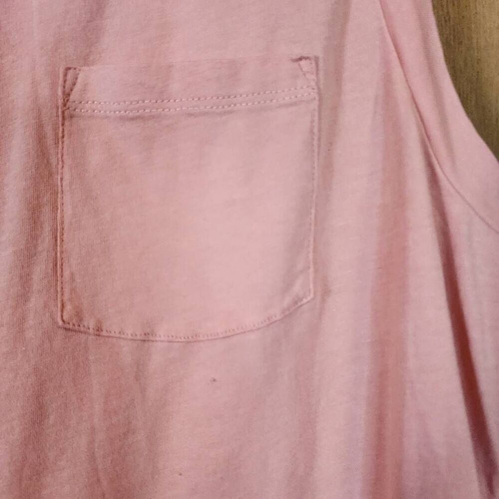 Loft Peach Colored Tank Top with Breast Pocket Size Large - Picture 2 of 5